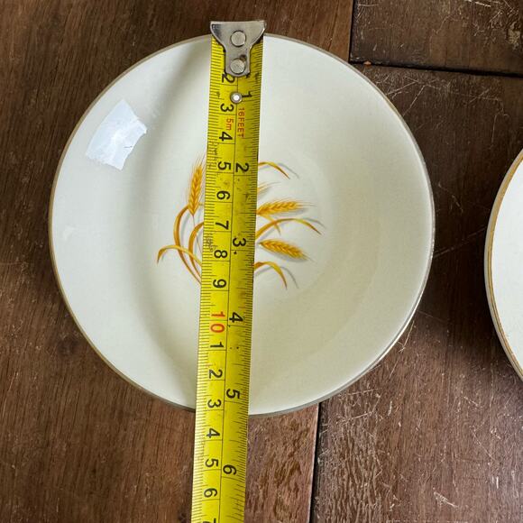 Homer Laughlin VINTAGE Golden Wheat 22K‎ Gold Accent Set of 4 Bowls 5 inch - Picture 2 of 4